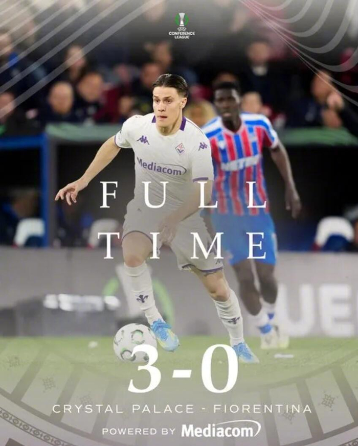 佛罗伦萨欧协联14决赛首回合惨败水晶宫 创近五